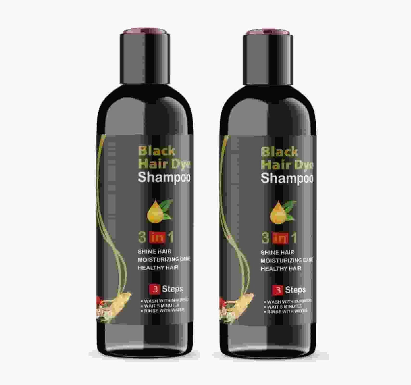 GreyGo Shampoo | Herbal Black Hair Dye Shampoo 3 in 1 - 100ml (Pack of 2)
