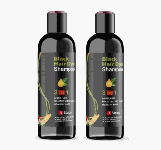 GreyGo Shampoo | Herbal Black Hair Dye Shampoo 3 in 1 - 100ml (Pack of 2)